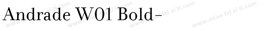 Andrade W01 Bold字体转换